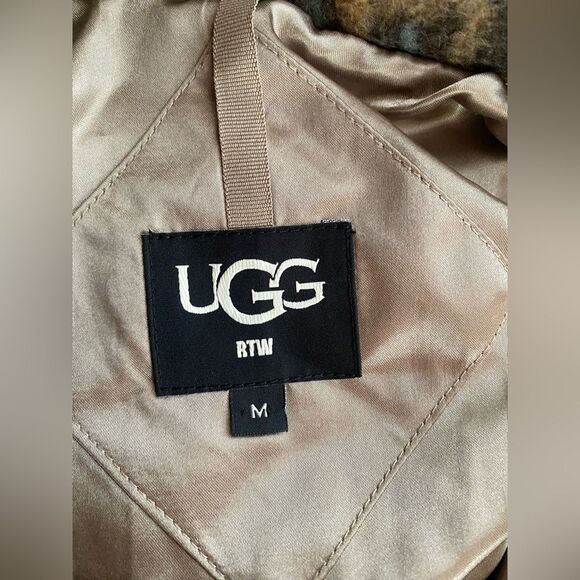 UGG Women's Hattie Long Oversized Coat Animal Print Novelty Size Médium - Picture 9 of 17